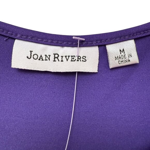 JOAN RIVERS Sequin Top Medium Purple Evening Womens Sleeveless Tank Stretch - Picture 5 of 9